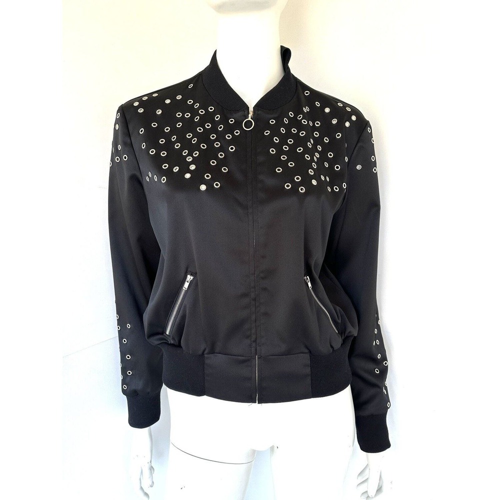 Spenser Jeremy Bomber Jacket w Rivets Womens Sz S